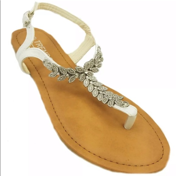 Sparkle Rhinestones Crystal T-Strap Flats - Picture 3 of 4